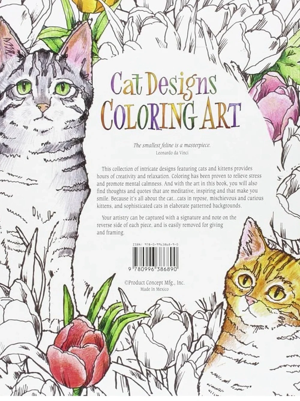 Cat Designs Coloring Art Book